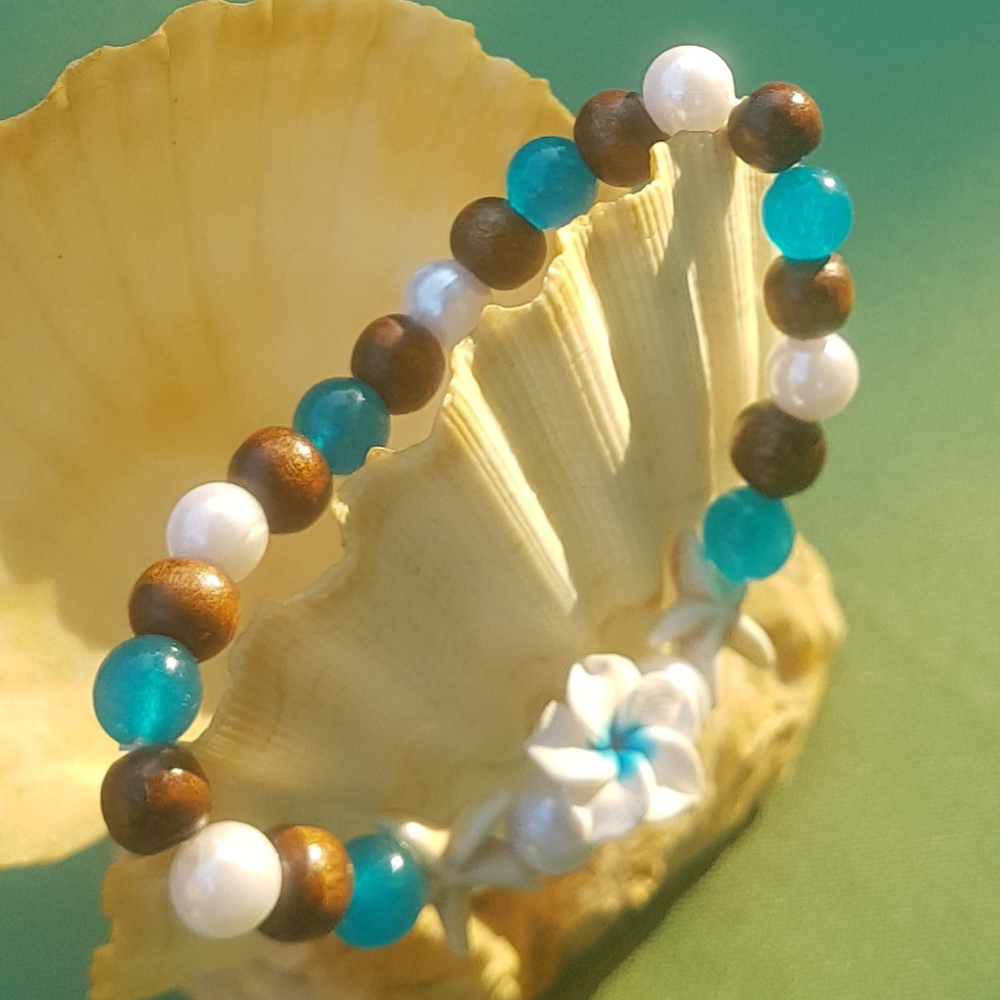 🌊🌴 Apatite Blue Lagoon Bracelet